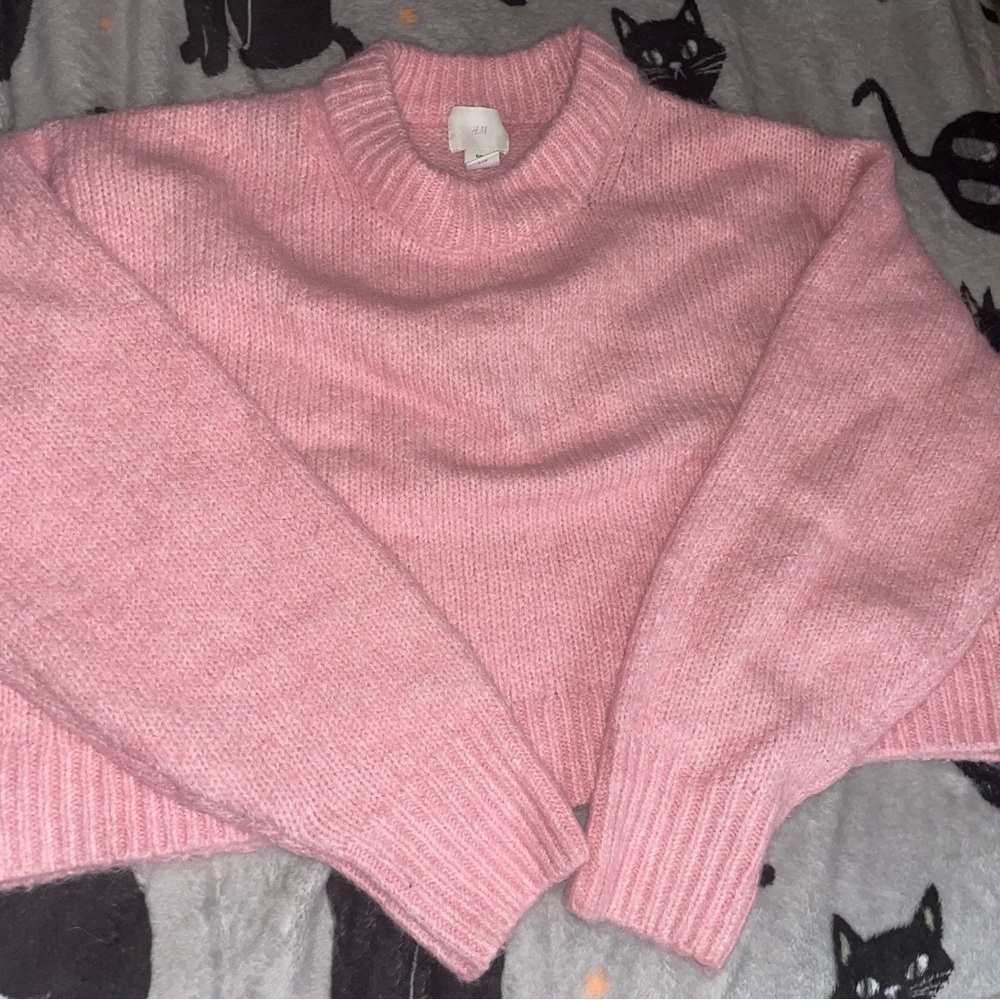 H&M Soft Pink Crew Neck Sweater
